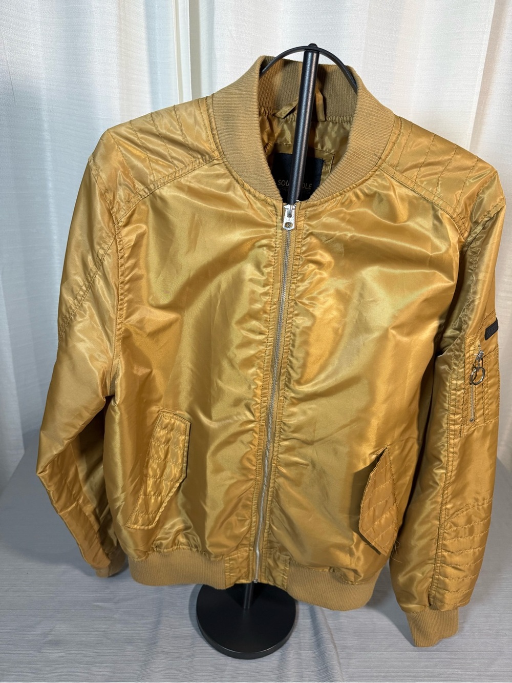 South Pole Shiny Gold Bomber Jacket